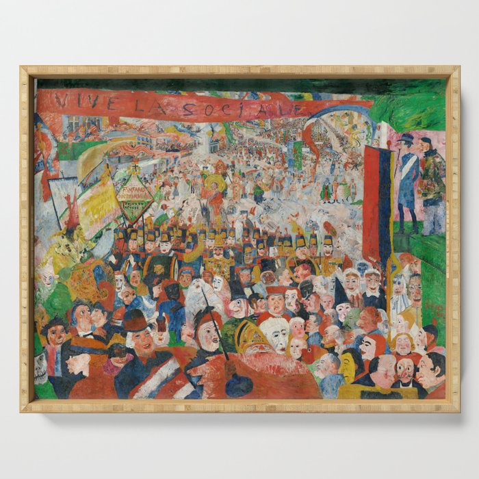 Christ's Entry into Brussels by James Ensor, 1889 Serving Tray Gallery Image 1