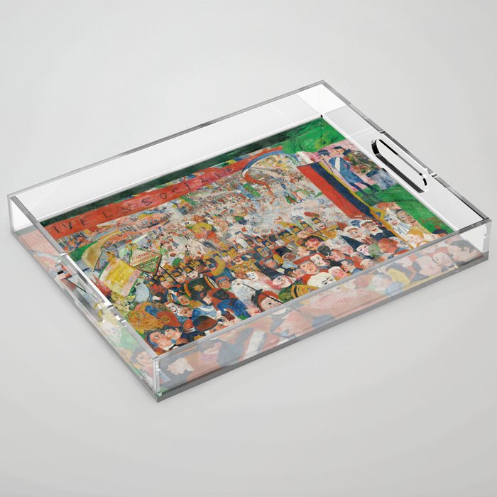 Christ's Entry into Brussels by James Ensor, 1889 Acrylic Tray Gallery Image 1