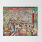 Christ's Entry into Brussels by James Ensor, 1889 Throw Blanket Gallery Image 2