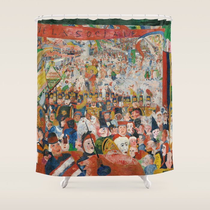 Christ's Entry into Brussels by James Ensor, 1889 Shower Curtain Gallery Image 1