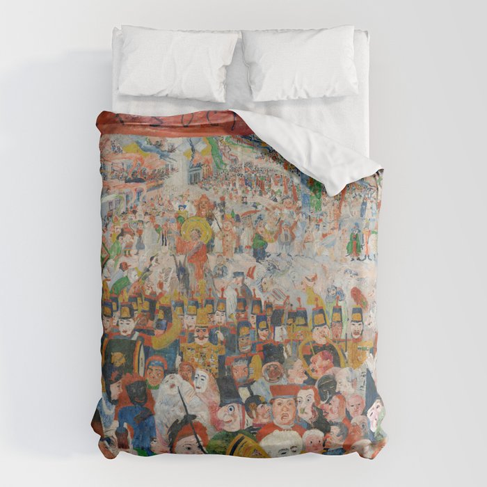 Christ's Entry into Brussels by James Ensor, 1889 Duvet Cover Gallery Image 1