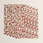 Dark Terracotta Geometric Modern Minimalist Artwork Wrapping Paper Gallery Image 3