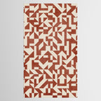 Dark Terracotta Geometric Modern Minimalist Artwork Tablecloth Gallery Image 2