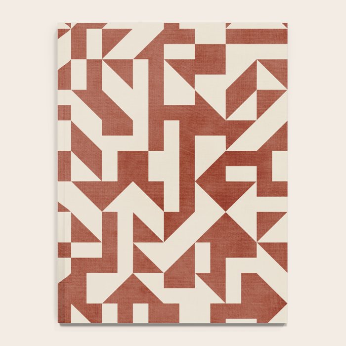 Dark Terracotta Geometric Modern Minimalist Artwork Notebook Gallery Image 4