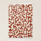 Dark Terracotta Geometric Modern Minimalist Artwork Stationery Card Gallery Image 2