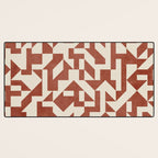 Dark Terracotta Geometric Modern Minimalist Artwork Desk Mat Gallery Image 3