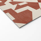 Dark Terracotta Geometric Modern Minimalist Artwork Welcome Mat Gallery Image 2