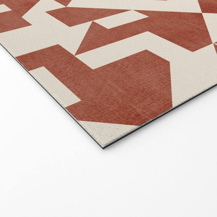 Dark Terracotta Geometric Modern Minimalist Artwork Welcome Mat Gallery Image 2
