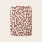 Dark Terracotta Geometric Modern Minimalist Artwork Bath Mat Gallery Image 1