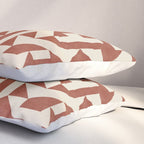 Dark Terracotta Geometric Modern Minimalist Artwork Pillow Sham Gallery Image 3