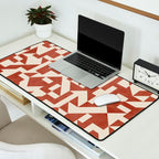 Dark Terracotta Geometric Modern Minimalist Artwork Desk Mat Gallery Image 2