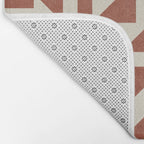 Dark Terracotta Geometric Modern Minimalist Artwork Bath Mat Gallery Image 2