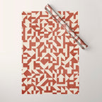 Dark Terracotta Geometric Modern Minimalist Artwork Wrapping Paper Gallery Image 1