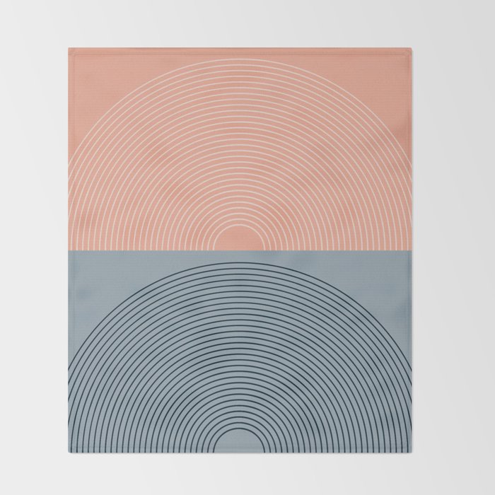 Minimal Rainbow Color Block VII Throw Blanket Gallery Image 2