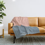 Minimal Rainbow Color Block VII Throw Blanket Gallery Image 1