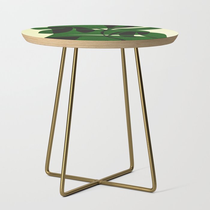 Abstract botanical-green shape  Side Table Gallery Image 1