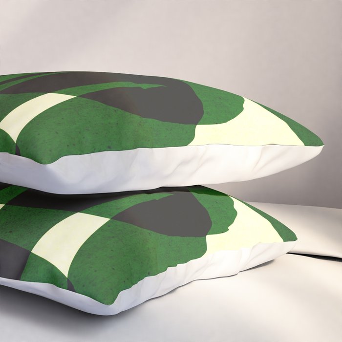 Abstract botanical-green shape  Pillow Sham Gallery Image 3