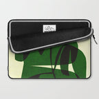 Abstract botanical-green shape  Laptop Sleeve Gallery Image 2