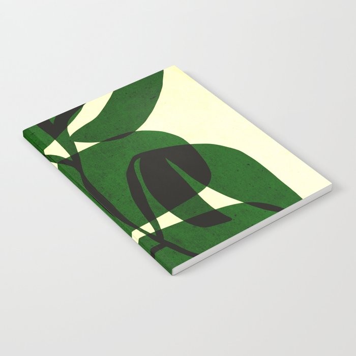 Abstract botanical-green shape  Notebook Gallery Image 1
