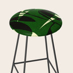 Abstract botanical-green shape  Stool Gallery Image 2