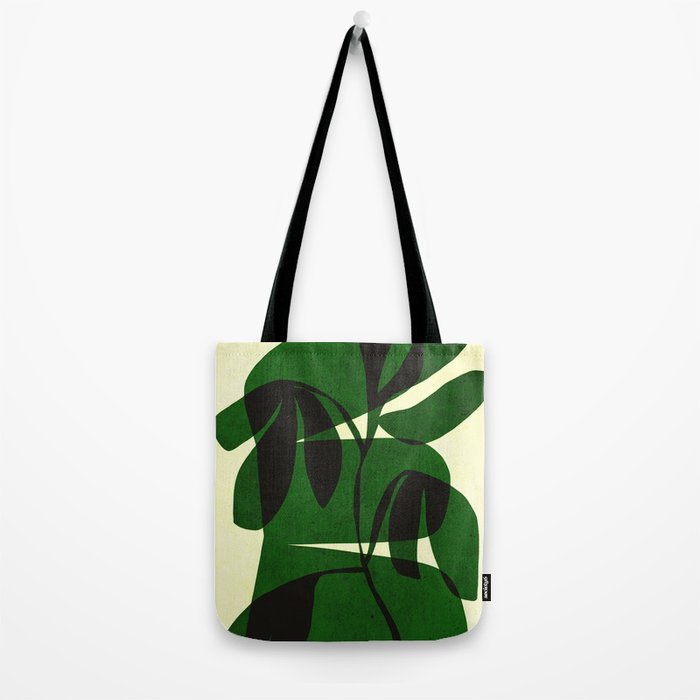 Abstract botanical-green shape  Tote Bag Gallery Image 2