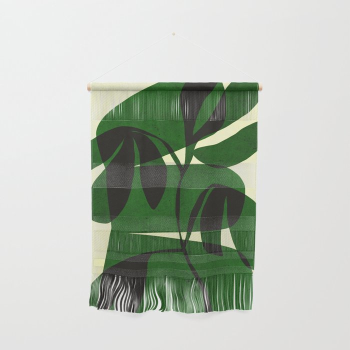 Abstract botanical-green shape  Wall Hanging Gallery Image 1