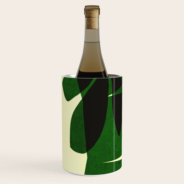 Abstract botanical-green shape  Wine Chiller Gallery Image 2