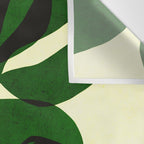 Abstract botanical-green shape  Wall Tapestry Gallery Image 3