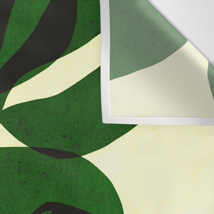 Abstract botanical-green shape  Wall Tapestry Gallery Image 3