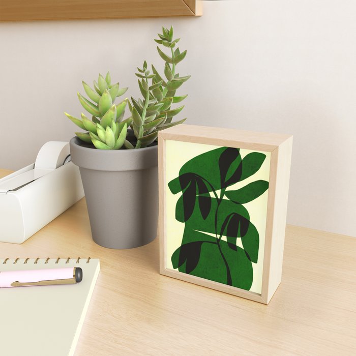 Abstract botanical-green shape  Mini Art Print Gallery Image 2