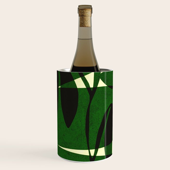 Abstract botanical-green shape  Wine Chiller Gallery Image 1