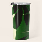 Abstract botanical-green shape  Travel Mug Gallery Image 3