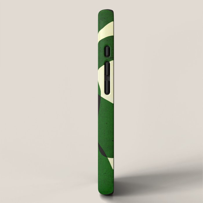 Abstract botanical-green shape  iPhone Case Gallery Image 2