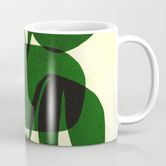 Abstract botanical-green shape  Coffee Mug Gallery Image 1