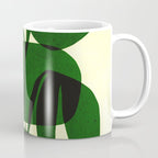 Abstract botanical-green shape  Coffee Mug Gallery Image 1