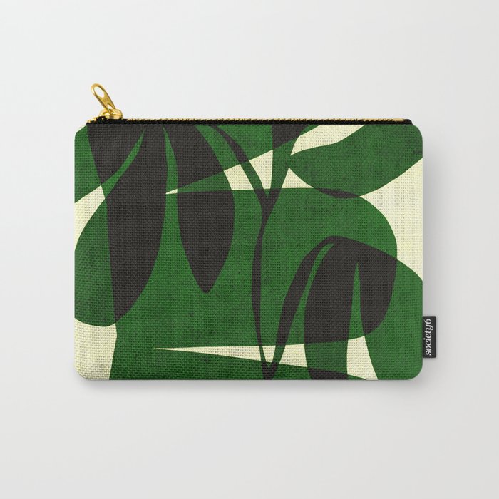 Abstract botanical-green shape  Carry All Pouch Gallery Image 1
