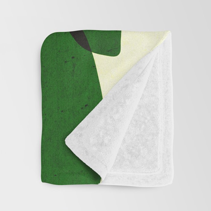 Abstract botanical-green shape  Throw Blanket Gallery Image 3