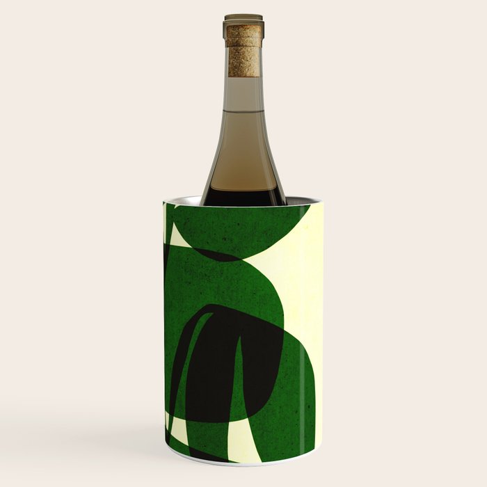 Abstract botanical-green shape  Wine Chiller Gallery Image 3