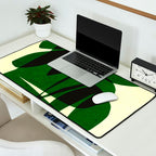 Abstract botanical-green shape  Desk Mat Gallery Image 2