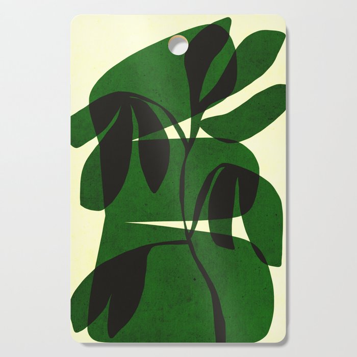 Abstract botanical-green shape  Cutting Board Gallery Image 1