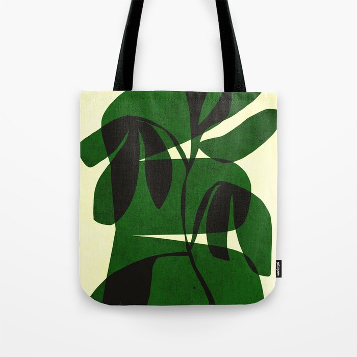 Abstract botanical-green shape  Tote Bag