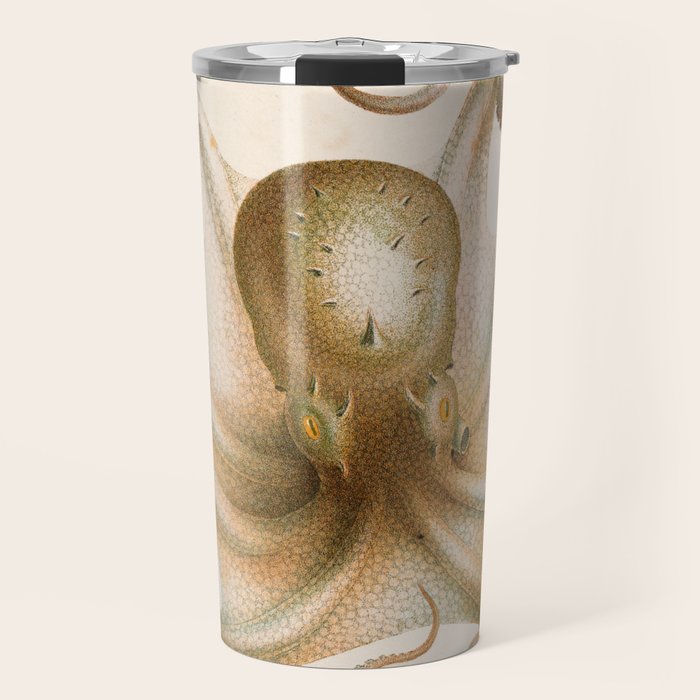 Octopus from "Mollusques Méditeranéens" by Jean Baptiste Vérany, 1851 Travel Mug Gallery Image 1