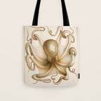 Octopus from "Mollusques Méditeranéens" by Jean Baptiste Vérany, 1851 Tote Bag Gallery Image 1