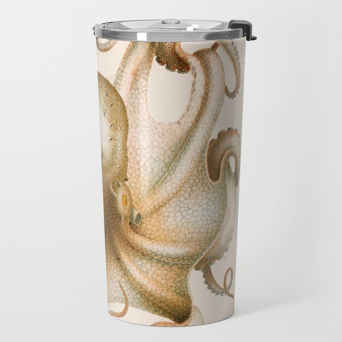 Octopus from "Mollusques Méditeranéens" by Jean Baptiste Vérany, 1851 Travel Mug Gallery Image 2