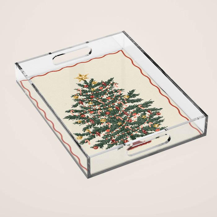 Christmas tree Acrylic Tray Gallery Image 1