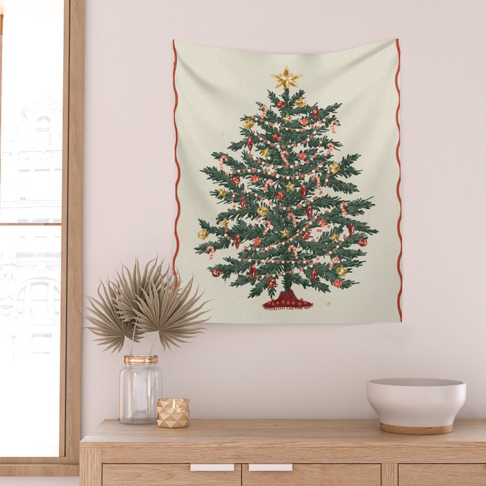 Christmas tree Wall Tapestry Gallery Image 2
