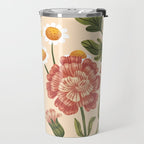 Wild Flowers ~ vol4. ~ light  vintage inspired botanical Travel Mug Gallery Image 2