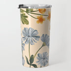Wild Flowers ~ vol4. ~ light  vintage inspired botanical Travel Mug Gallery Image 3