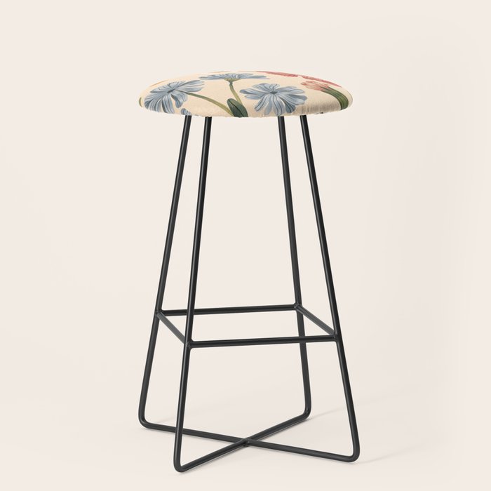 Wild Flowers ~ vol4. ~ light  vintage inspired botanical Stool Gallery Image 1