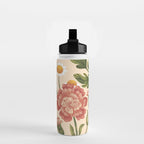 Wild Flowers ~ vol4. ~ light  vintage inspired botanical Water Bottle Gallery Image 2